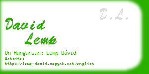 david lemp business card